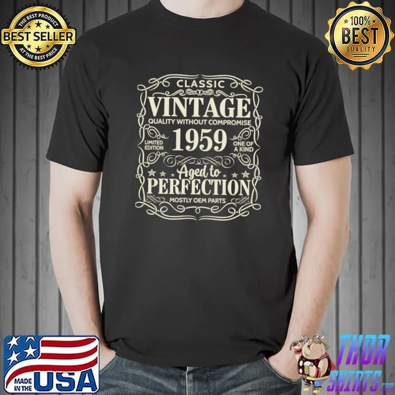 Premium 63rd Birthday Vintage Gift Perfection Aged 1959 63 Yrs Old T-Shirt Unisex