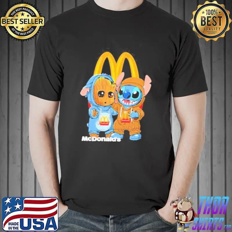 Premium Baby Groot and Stitch Mcdonald’s Unisex