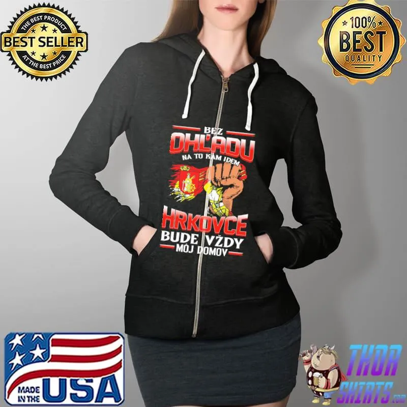 Premium bez OhL'adu Hrkovce Bude Vzdy Moj Domov Shirt Full Zip Hooded