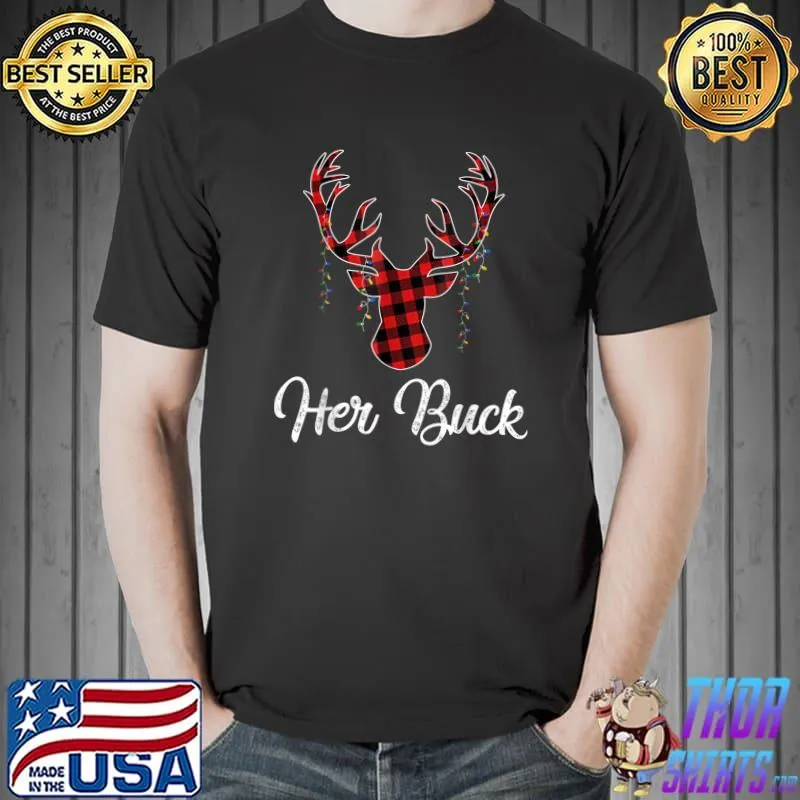 Premium christmas Couple Matching Pajama Set Her Buck T-s Unisex