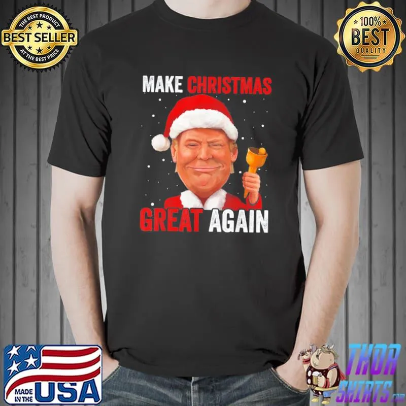 Premium Classic Make Christmas Great Again Funny Trump Ugly Christmas T-Shirt