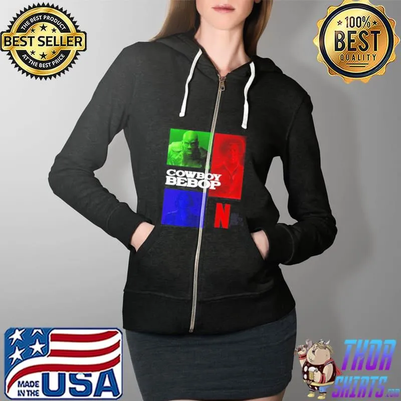 Premium Cowboy Bebop Netflix Unisex T-Shirt Full Zip Hooded