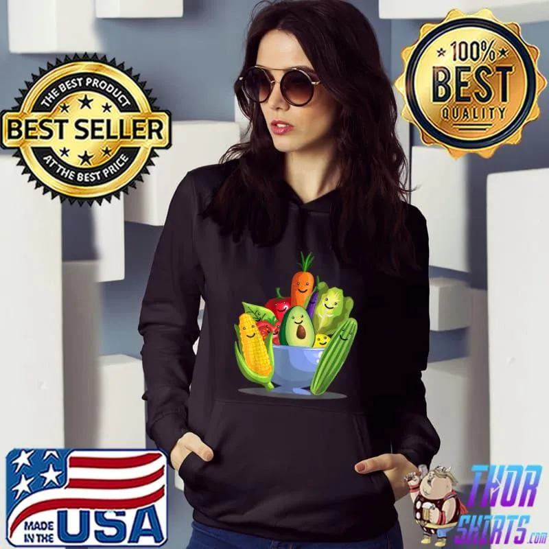 Premium Cute Vegetarian Art For Vegan Food Veggie Lovers T-Shirt