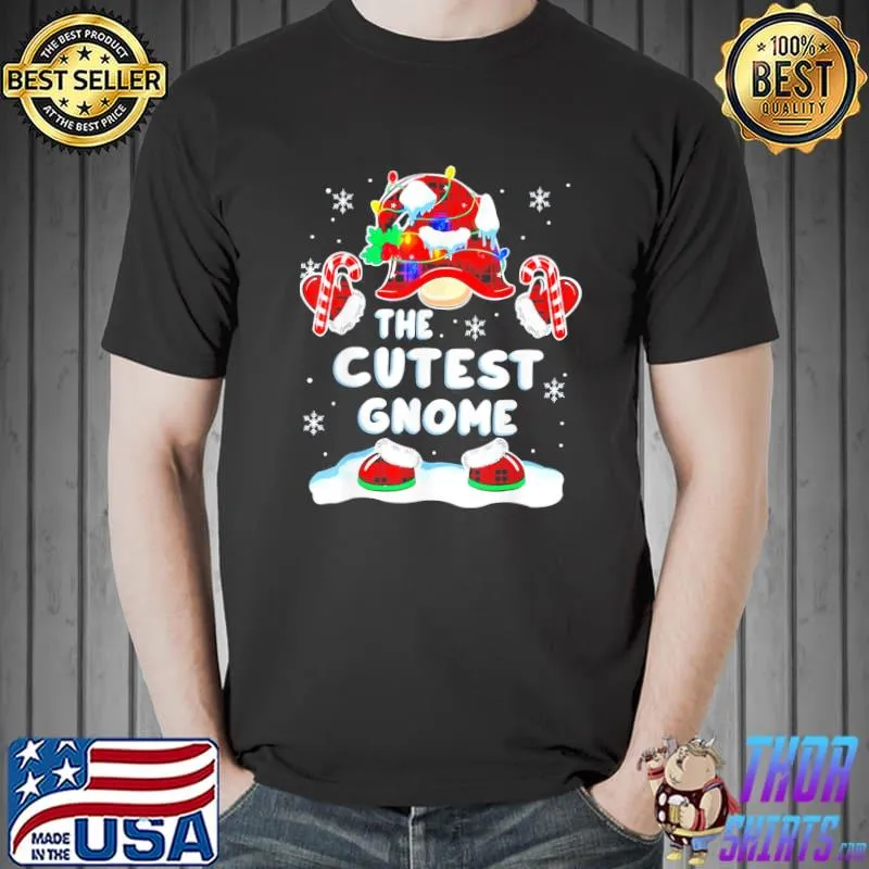 Premium Cutest Gnome Gnomies Red Plaid Matching Family Christmas T-Shirt