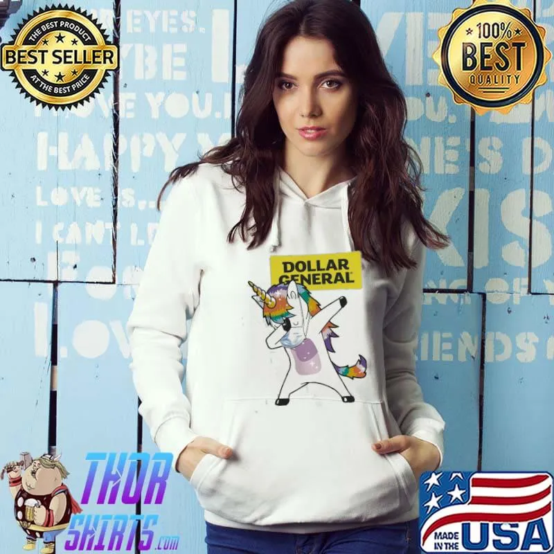 Premium Dabbing Unicorn Mask Dollar General Logo Coronavirus Shirt Hoodie