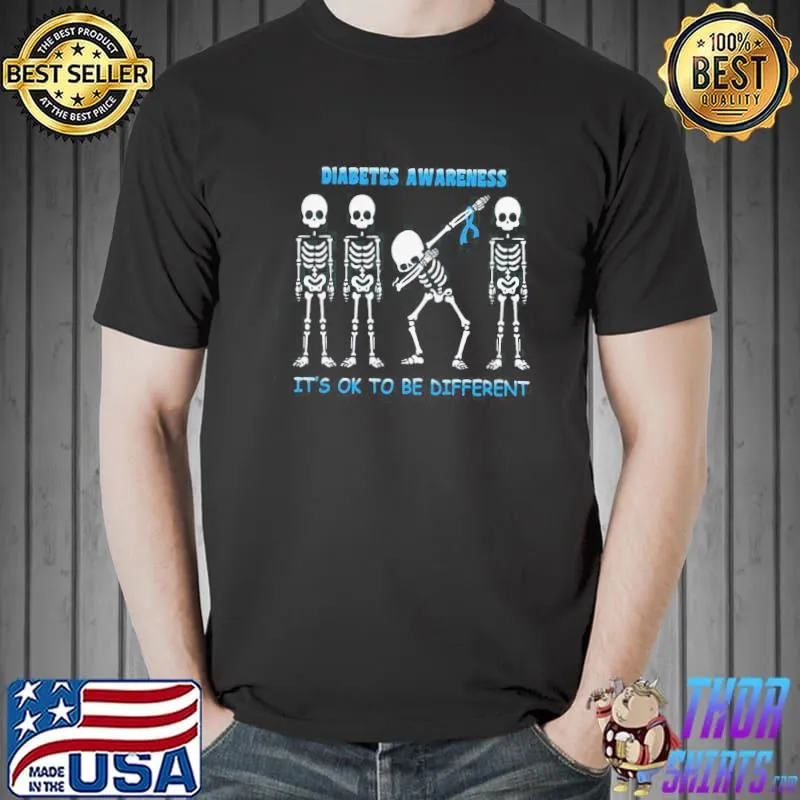 Premium diabetes Awareness It’s Ok To Be Different Shirt Unisex