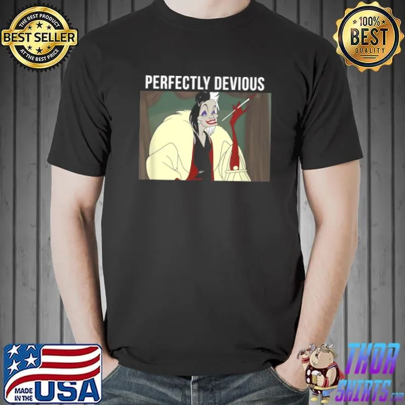 Premium Disney Villains Cruella Perfectly Devious T Shirt Unisex