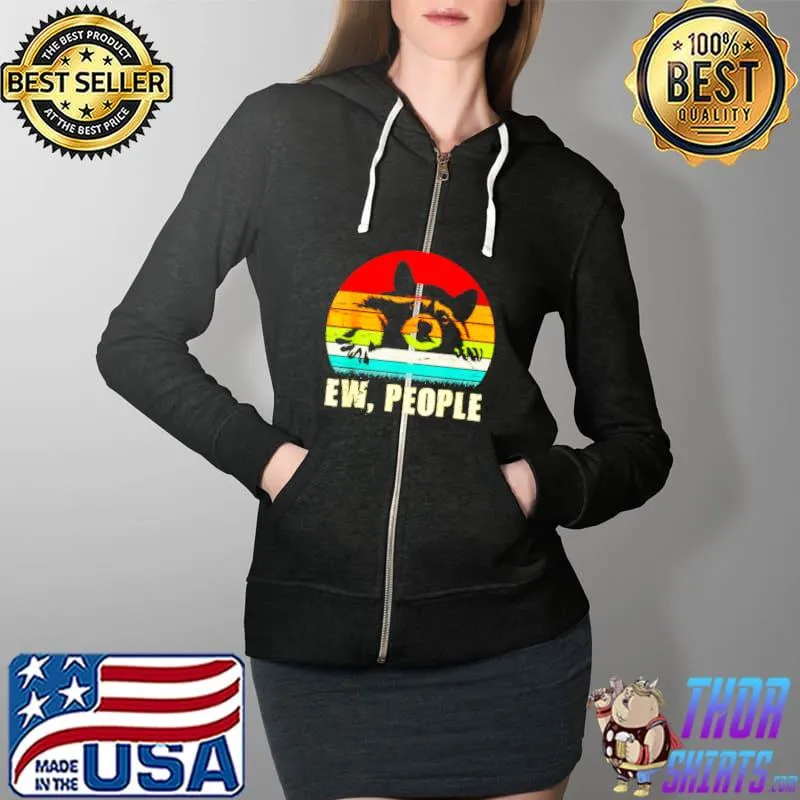 Premium Ew People Raccoon vintage Full Zip Hooded
