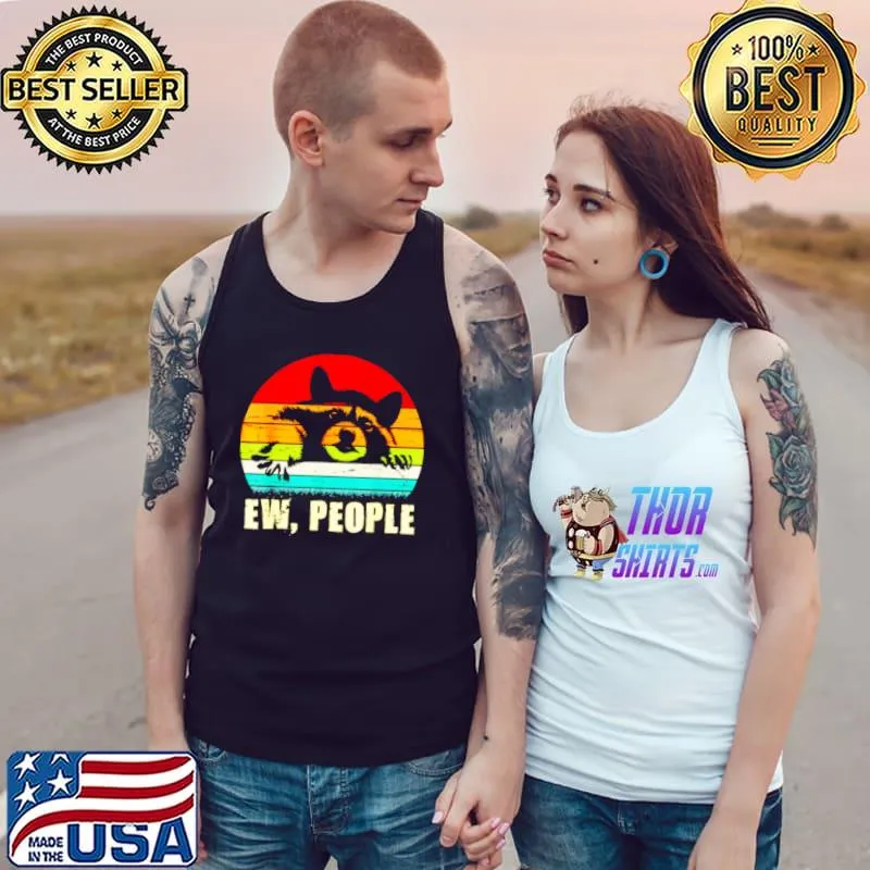 Premium Ew People Raccoon vintage Tank Top