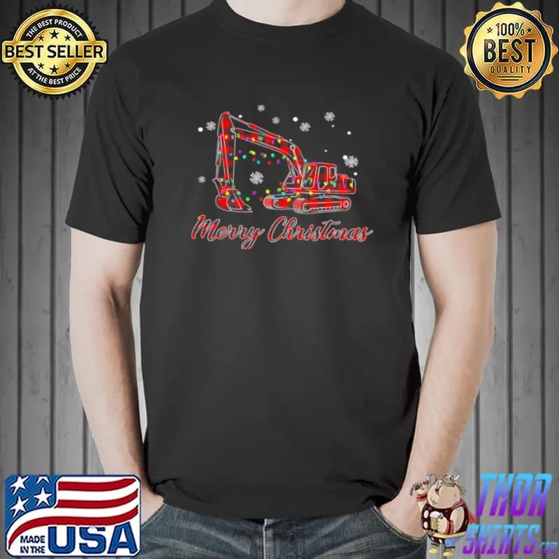 Premium excavator Merry Christmas Shirt Unisex