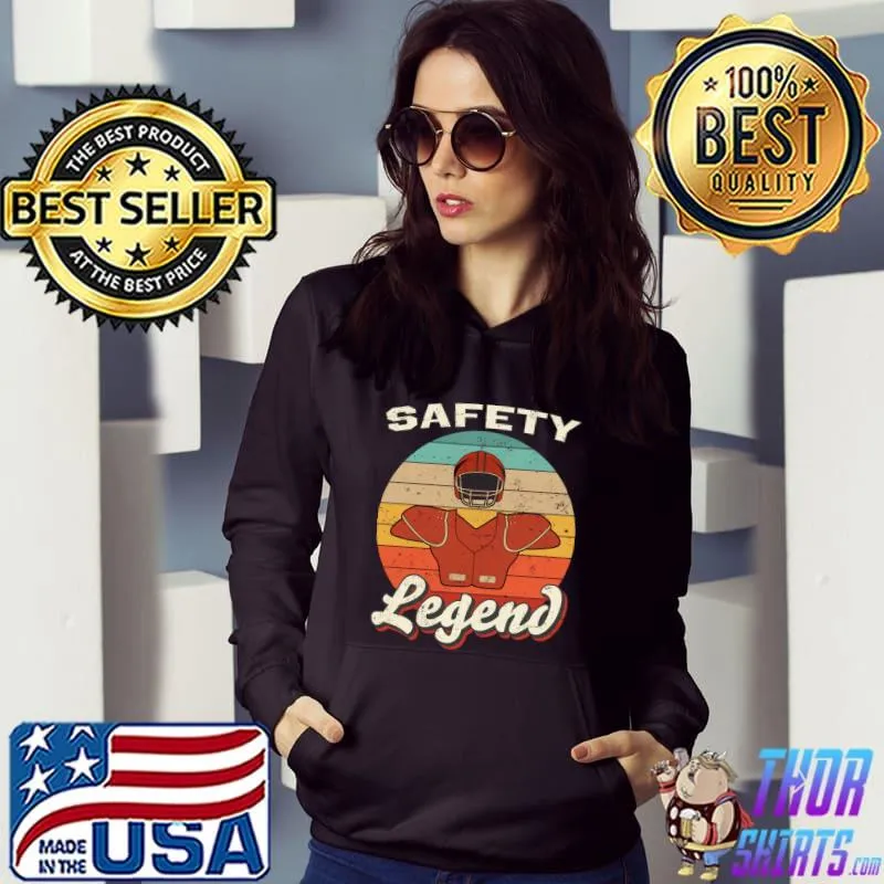 Premium Football Player Safety Position Legend Retro Vintage T- Hoodie