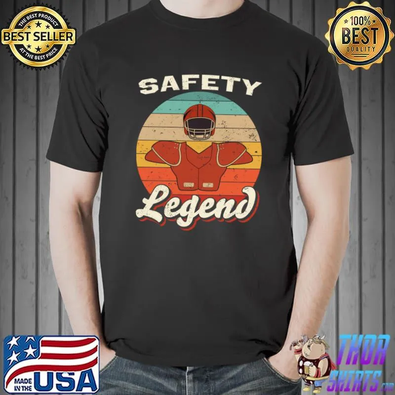 Premium Football Player Safety Position Legend Retro Vintage T-shirt