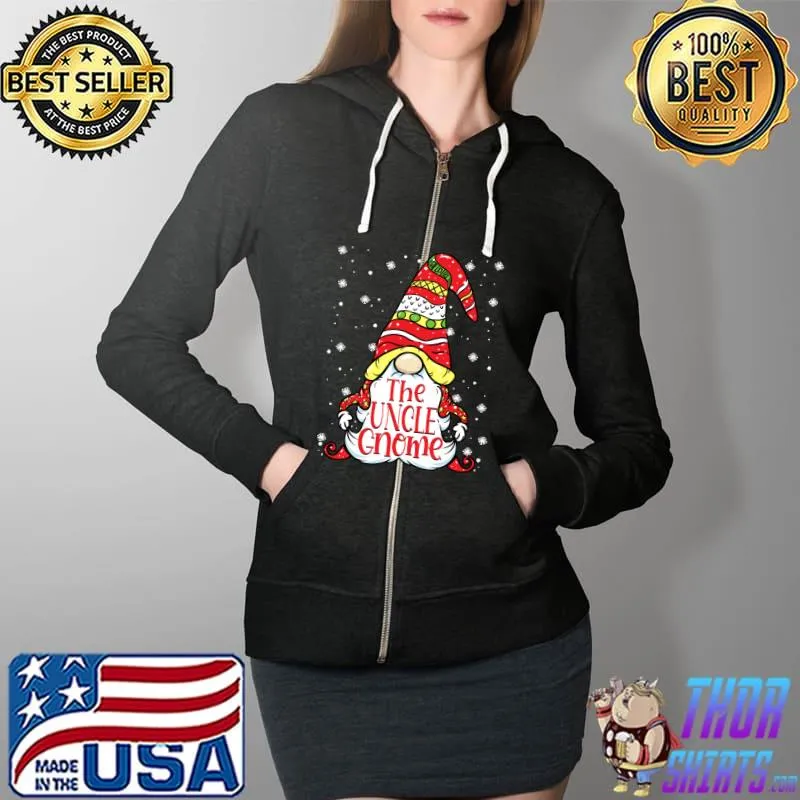 Premium funny Uncle Gnome Family Matching Christmas T-Shirt Full Zip Hooded