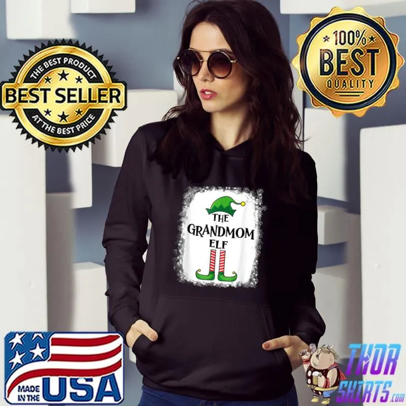 Premium Grandmom Elf Matching Family Funny Christmas Party Pajama T-Shirt