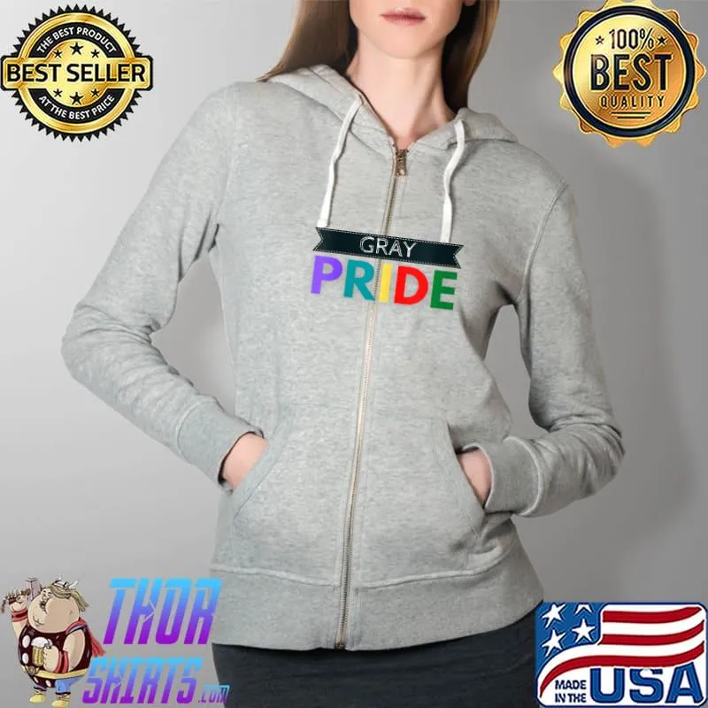 Premium Gray Pride, cute design about getting older, vintage T- Full Zip Hooded
