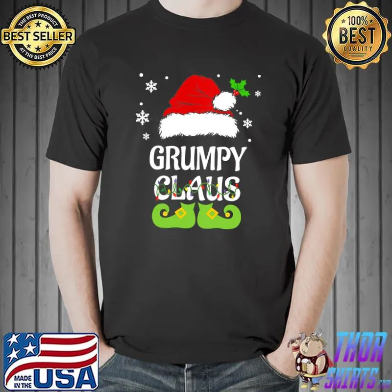 Premium Grumpy Claus Shirt Christmas Pajama Family Matching Xmas T-shirt