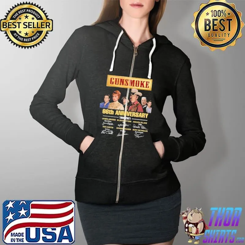 Premium Gunsmoke 66th Anniversary Shirt Full Zip Hooded