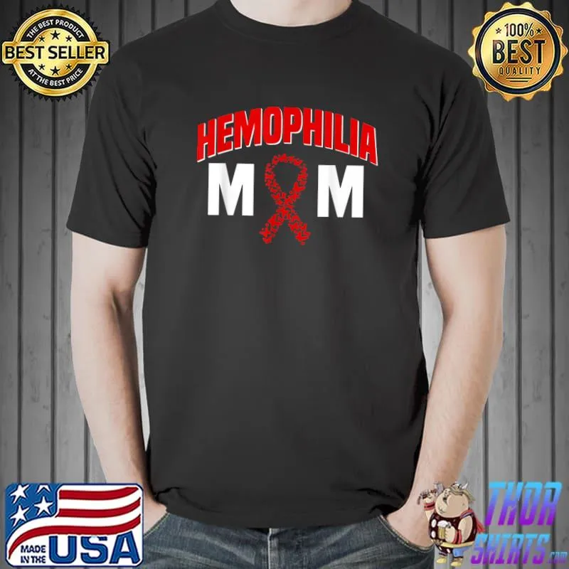 Premium hemophilia Awareness Patient Supporter Red Ribbon Awareness T-Shirt Unisex