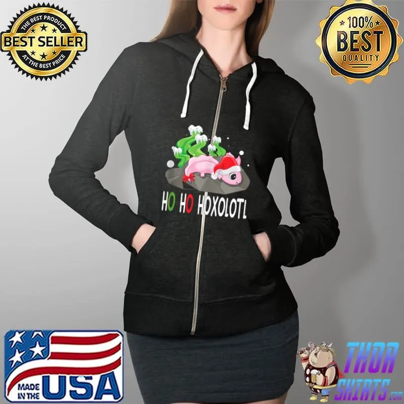 Premium ho Ho Hoxolotl Axolotl Mexican Walking Fish T-Shirt Full Zip Hooded