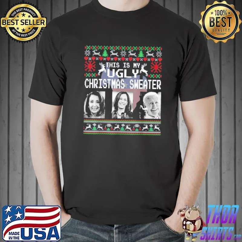 Premium joe Biden Santa Confused Happy Easter Ugly Christmas T-Shirts