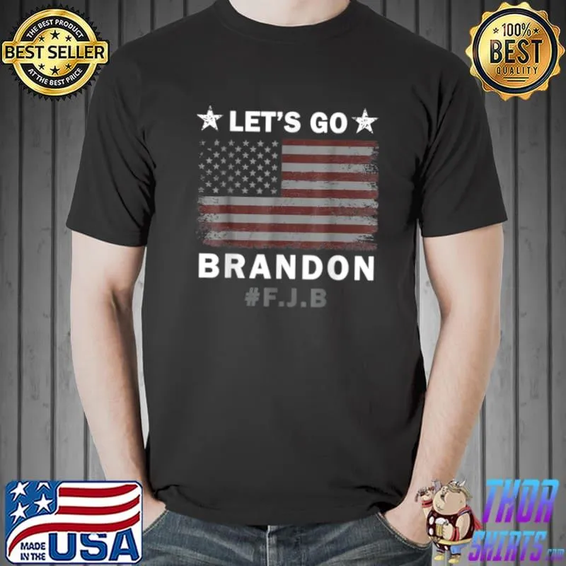 Premium Let’s Go Brandon Tee Conservative Anti Liberal US Flag T Shirt Unisex