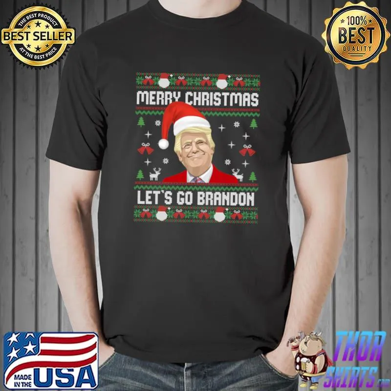 Premium Let's Go Branson Brandon Ugly Sweater Christmas Chant T- Unisex