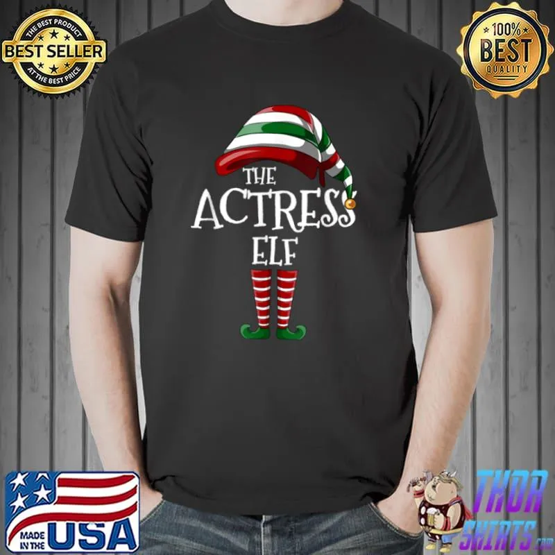 Premium Matching Family Funny The Actress Elf Christmas Group T Shirt Unisex