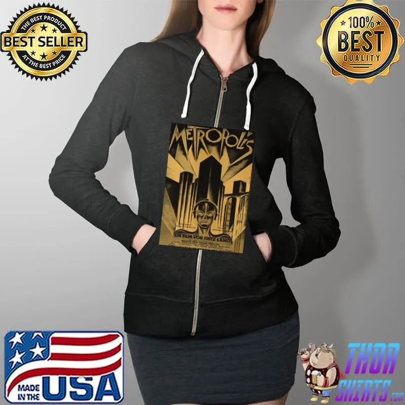 Premium Metropolis Fritz Lang 1926 Vintage Movie Unisex Sweat Full Zip Hooded