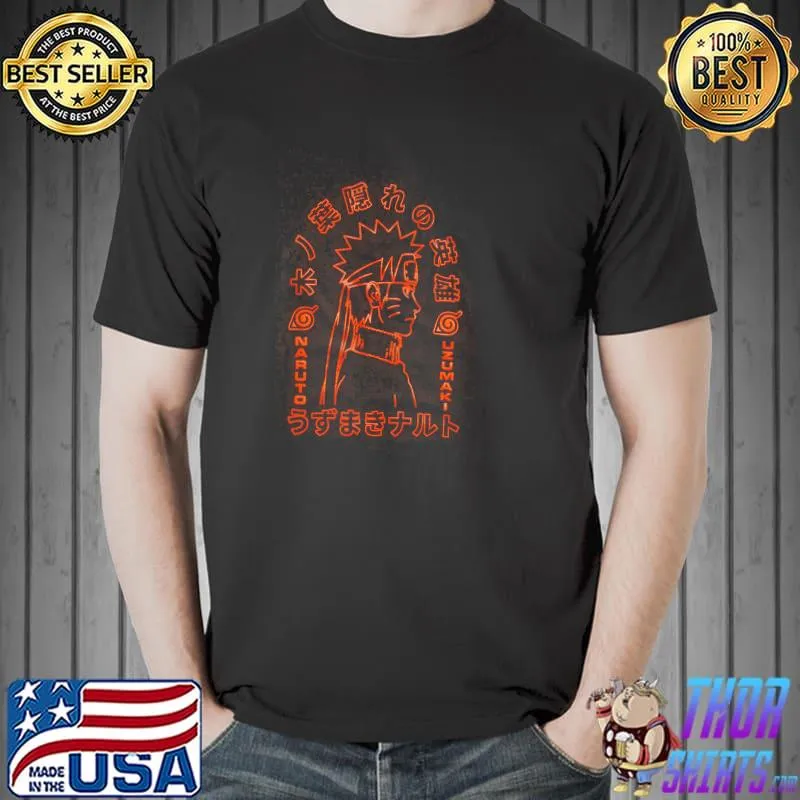 Premium Naruto Shippuden Orange & Black Shirt Unisex