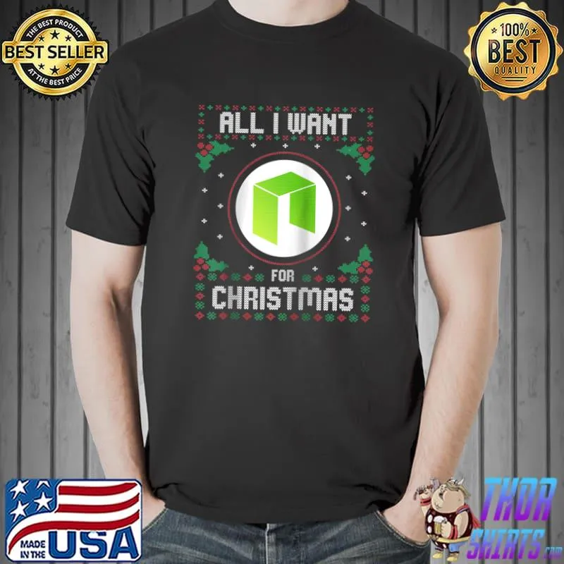 Premium NEO Christmas Crypto Sweater, All I Want For Xmas is Raglan Baseball T Unisex