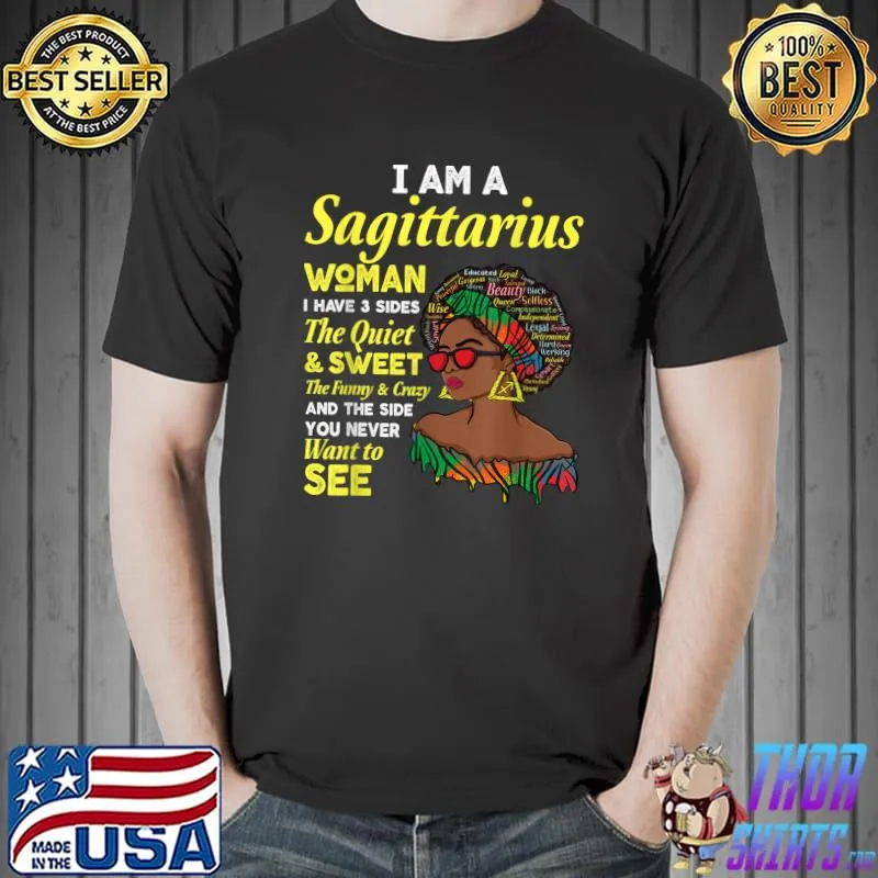 Premium November December Birthday Zodiac sign Sagittarius queen T-Shirt