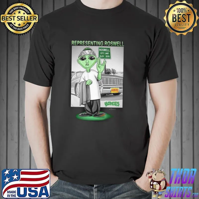 Premium Premium Aliens Representing Roswell Homies Shirt Unisex