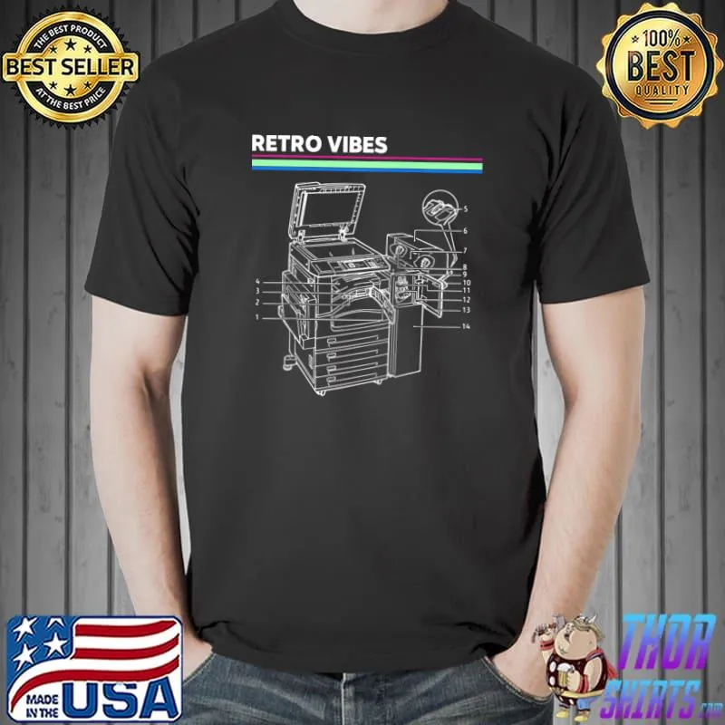 Premium printer Photocopier Retro Vintage Geek Office Gift T-s Unisex