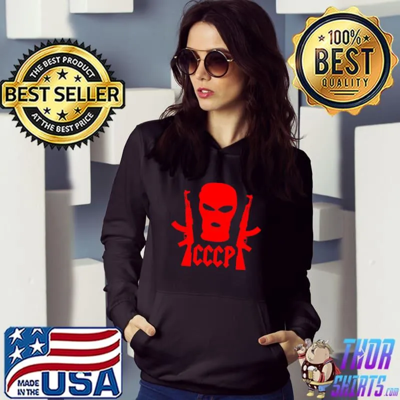 Premium russian Mafia Guns CCCP USSR Russian Gangster Red T-Shirt