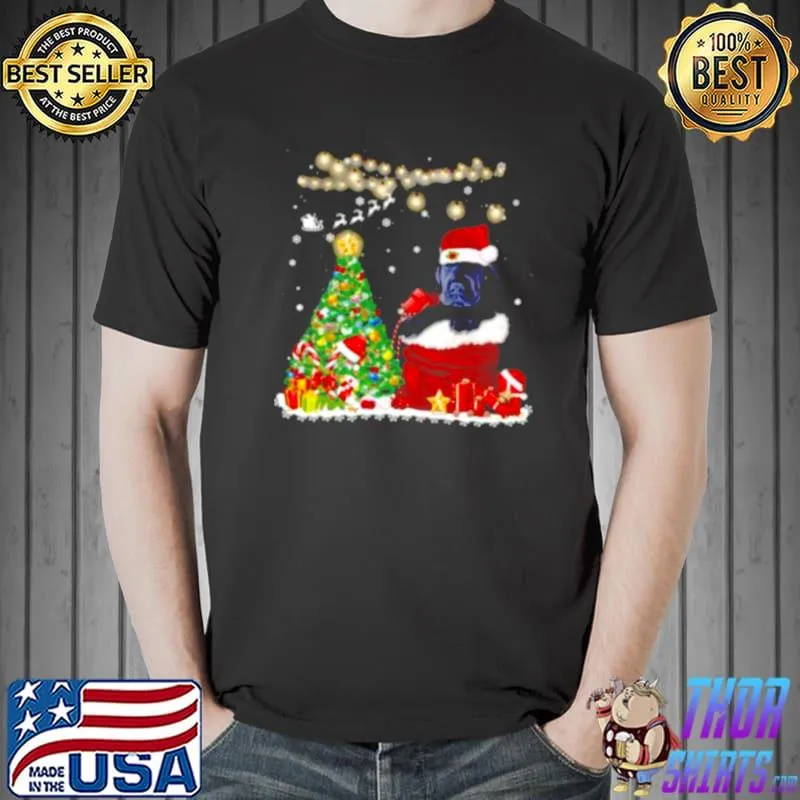 Premium Santa Great Dane Merry Christmas Tree shirt