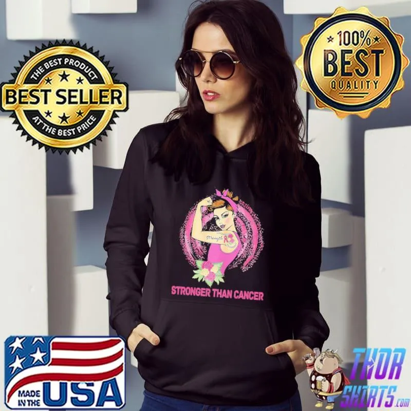 Premium Stronger Than Cancer Flower Strong Girl shirt