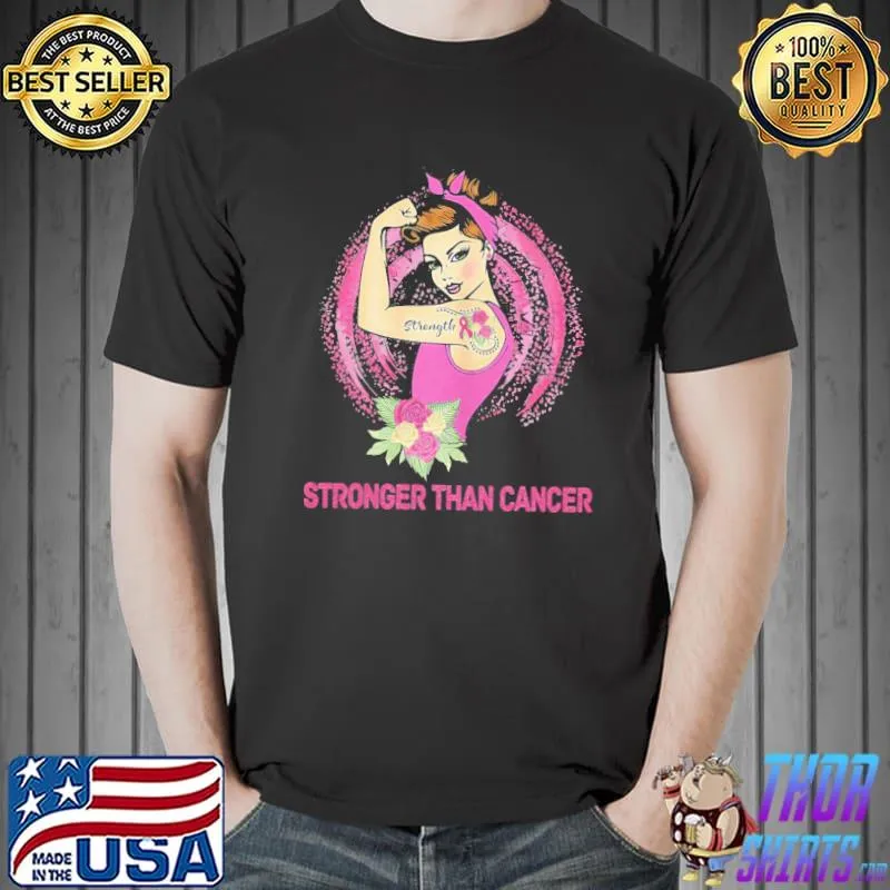 Premium Stronger Than Cancer Flower Strong Girl Unisex