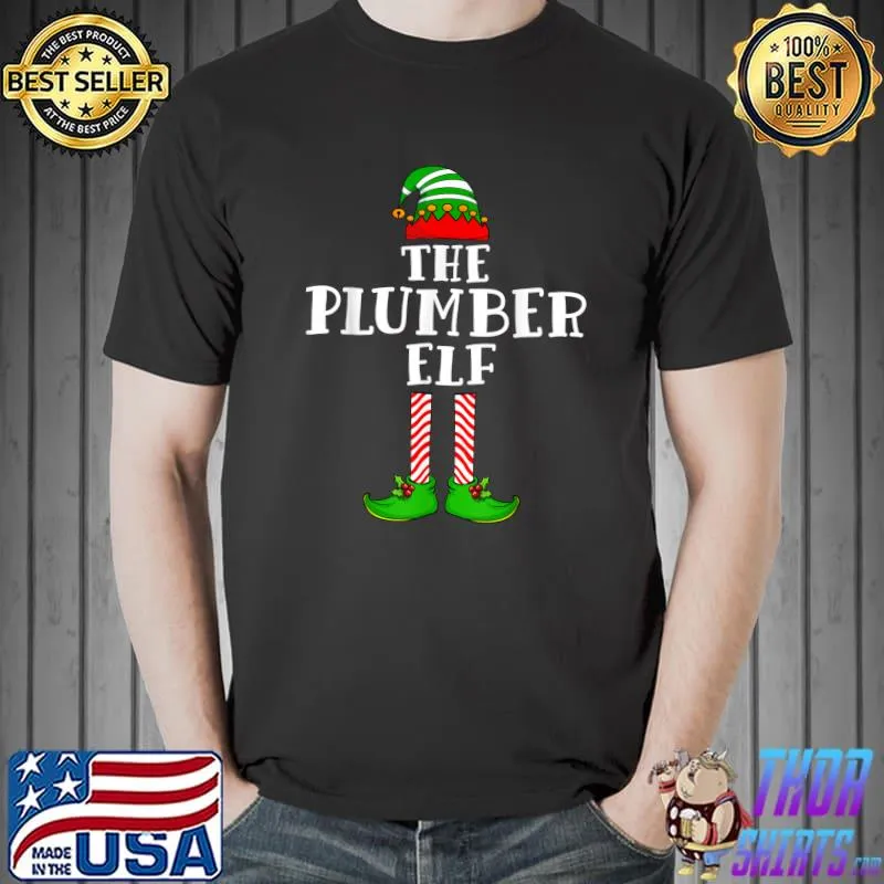 Premium The Plumber Elf Christmas Matching Family Xmas Costumes T-Shirt Unisex