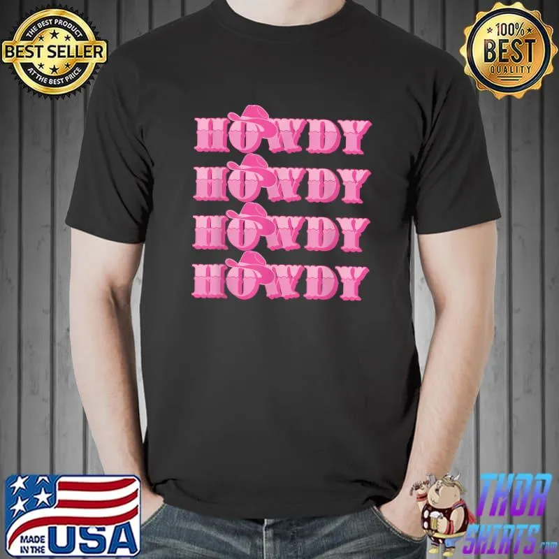 Premium vintage Howdy Rodeo Western Country Southern Cowgirl T-Shirt Unisex