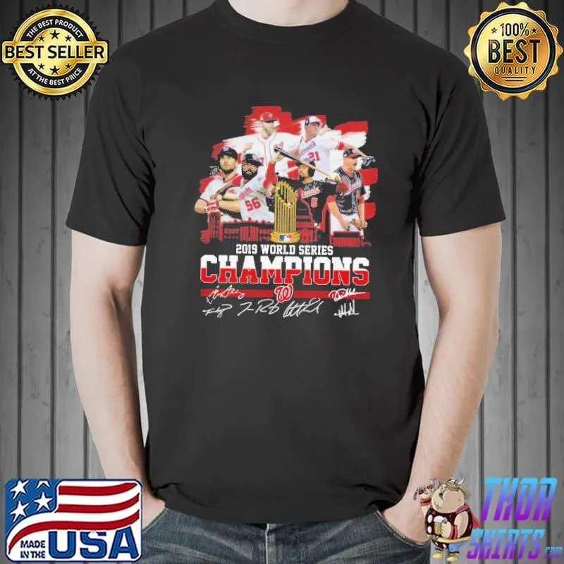 Premium Washington Nationals 2019 World Series Champions Signature Shirt Unisex