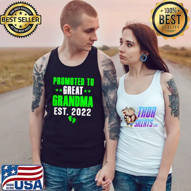 Premium Womens Promoted to Great Grandma 2022 T Shirt Tank Top