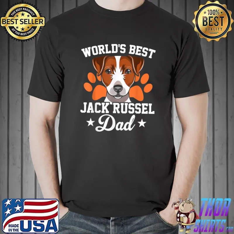 Premium worlds Best Jack Russel Dad Dog Owners Walking Dog T-Shirt Unisex