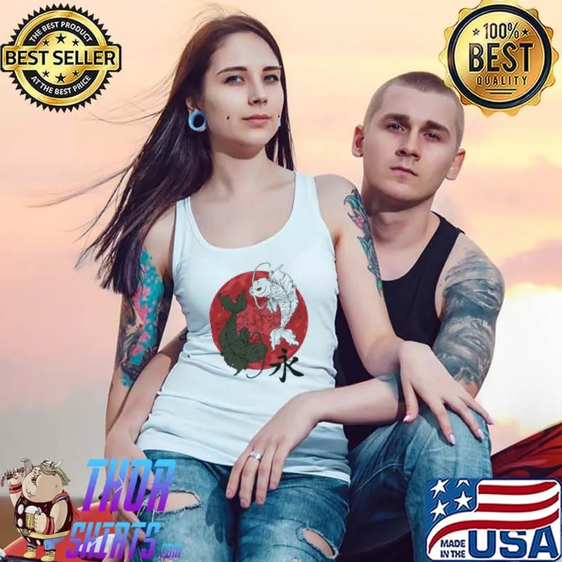Premium yin Yang Koi Fish Shirt Tank Top