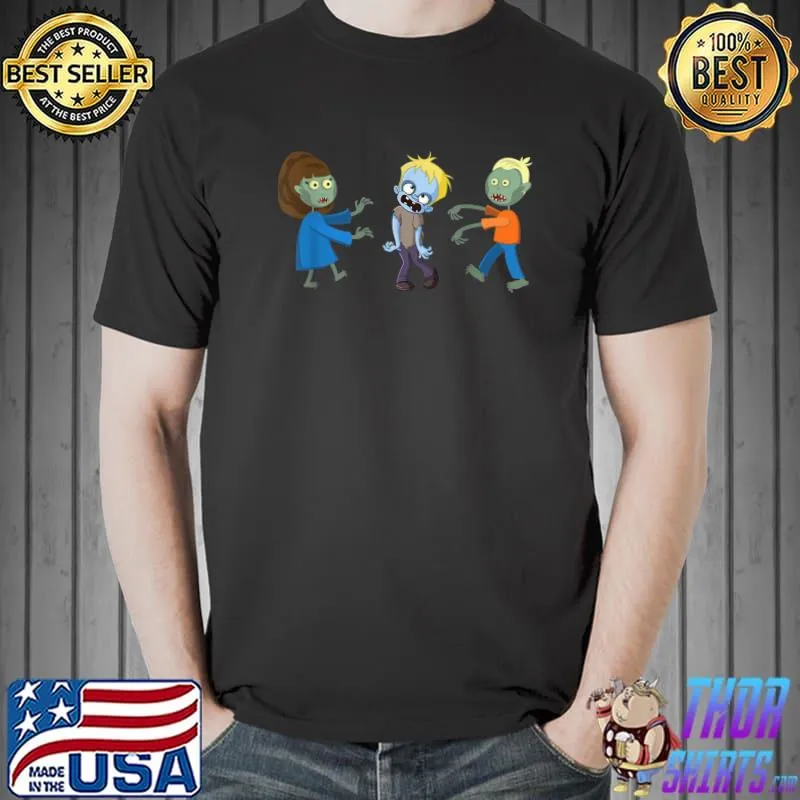 Premium zombie Tee Shirt Kids Clothes Kid In Zombie Monster Costume T-Shirt Unisex