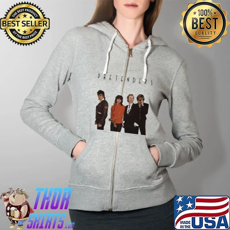 Pretenders Band Shirt Full Zip Hooded