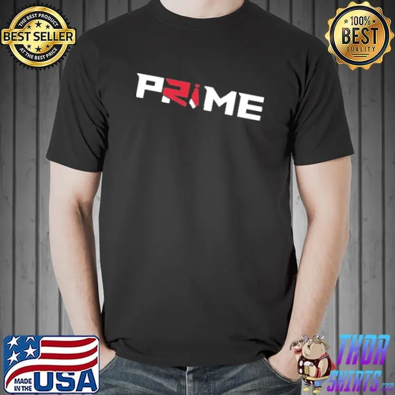 PRIME Neckwear By Deion Sanders Black Red White Shirt Unisex