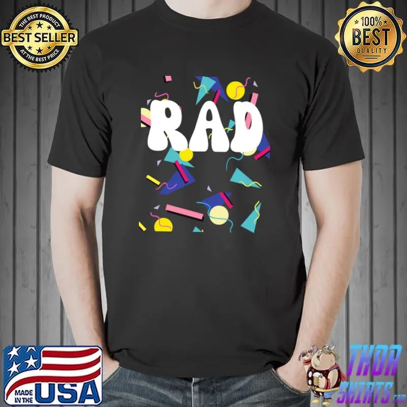 Rad 1980s Vintage Eighties Costume Party Retro 80s T-s Unisex