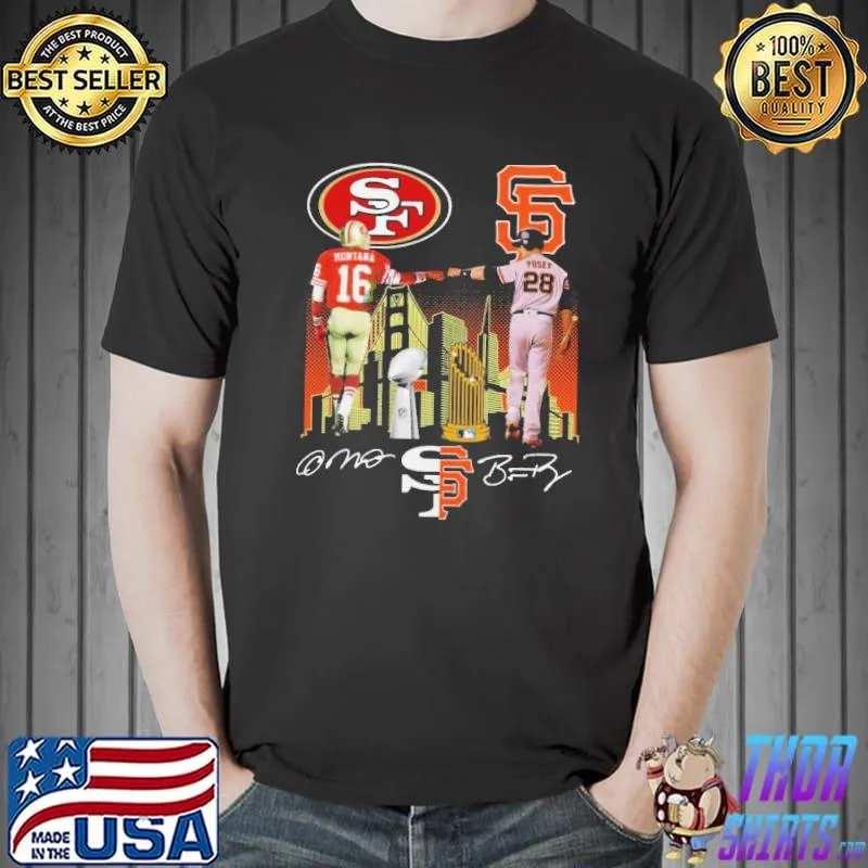 San Francisco 49ers And San Francisco Giants Montana Vs Posey Shirt Unisex