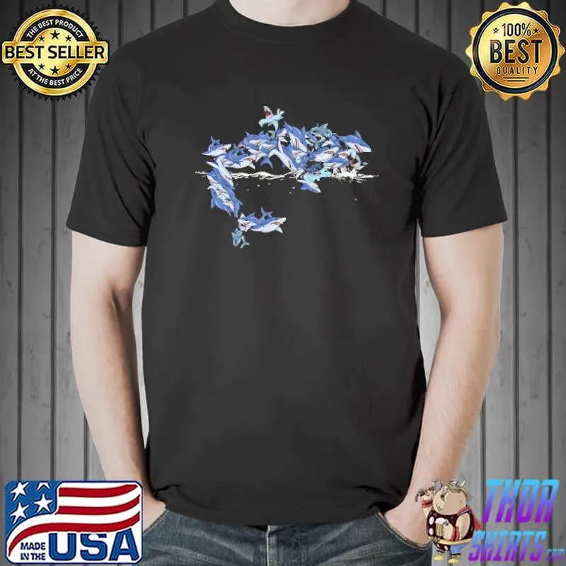 Shark Art Arrangement Shirt Unisex
