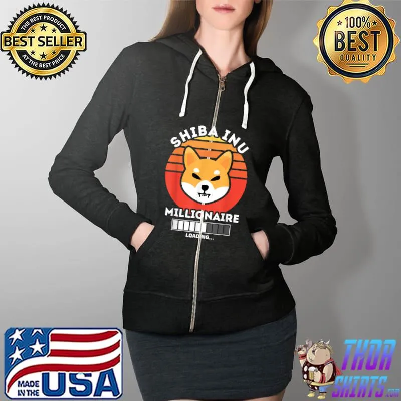 Shiba Inu millionaire - Shiba Inu Coin cryptocurrency T-Shirt Full Zip Hooded